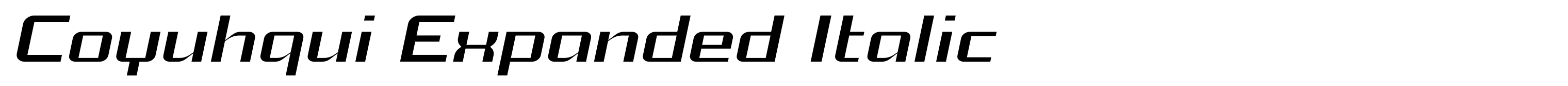 Coyuhqui Expanded Italic